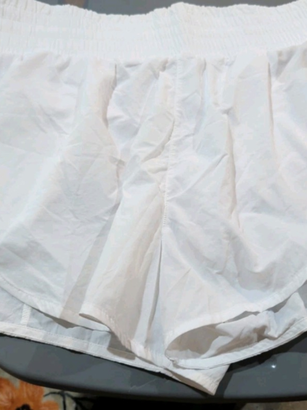 All In Motion HB Crinkle Shorts Women's Size 1X White Zip Pocket NWT
